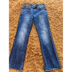 BKE Jeans Men 29R Blue Aiden Bootleg Medium Wash Distressed Denim Stretch